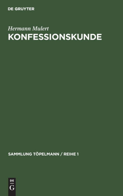 Cover for Hermann Mulert · Konfessionskunde (Book) (1927)