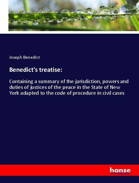 Cover for Benedict · Benedict's treatise: (Book)