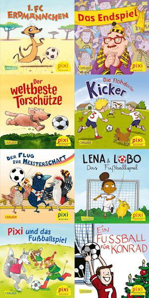 Cover for Pixi-8er-Set 285: Pixi und seine Fußball-Freunde (8x1 Exemplar) (Bog) (2022)