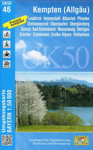 Cover for LDBV Bayern · Kempten (Allgäu) 1 : 50 000 (UK50-46) (Landkart) (2022)