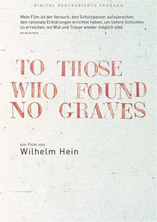 To Those Who Found No Graves - To Those Who Found No Graves - Films -  - 4040592007991 - 17 décembre 2020
