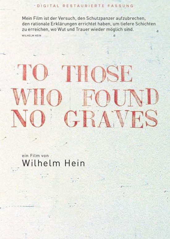 To Those Who Found No Graves (DVD) (2020)