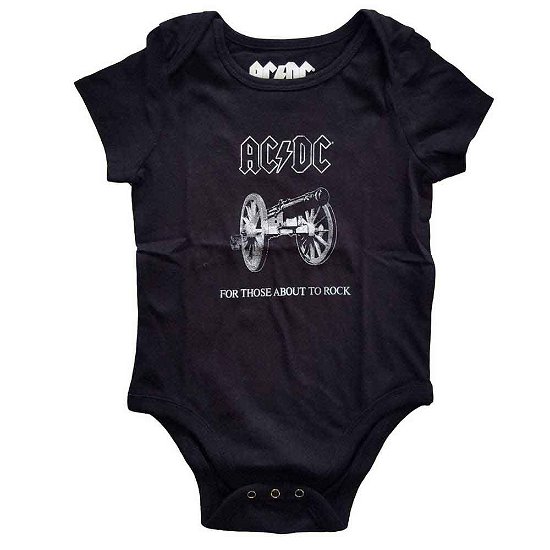 Cover for AC/DC · AC/DC Kids Baby Grow: About to Rock (9-12 Months) (Kläder) [Black - Kids edition]