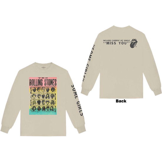 Cover for The Rolling Stones · The Rolling Stones Unisex Long Sleeve T-Shirt: Some Girls (Sand) (Back &amp; Sleeve Print) (CLOTHES) [size S] (2022)