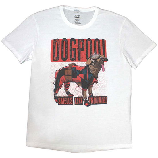 Marvel Comics Unisex T-Shirt: Deadpool Dogpool Smells Like Trouble - Marvel Comics - Merchandise -  - 5056737260991 - June 14, 2024