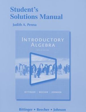 Cover for Marvin L. Bittinger · Student's Solutions Manual for Introductory Algebra (Paperback Book) (2020)