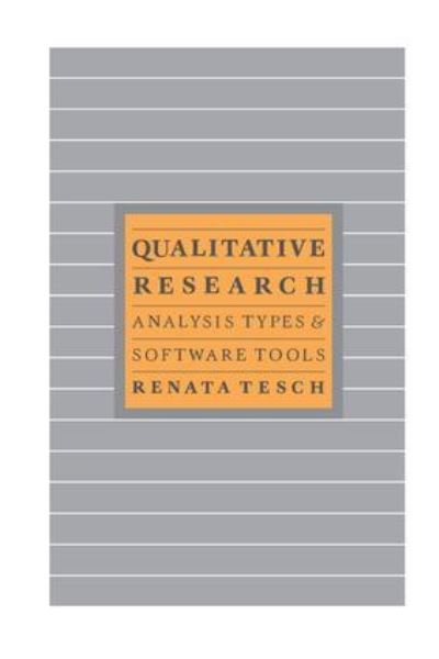 Cover for Renata Tesch · Qualitative Types:Analysis Typ (Pocketbok) (2016)