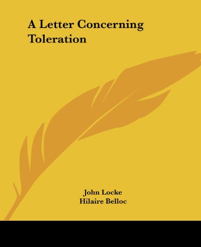 Cover for Hilaire Belloc · A Letter Concerning Toleration (Paperback Book) (2004)