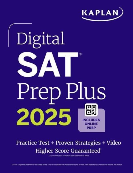 Cover for Kaplan Test Prep · Digital SAT Prep Plus 2025: Prep Book, 1 Full Length Practice Test, 700+ Practice Questions - Kaplan Test Prep (Taschenbuch) (2024)