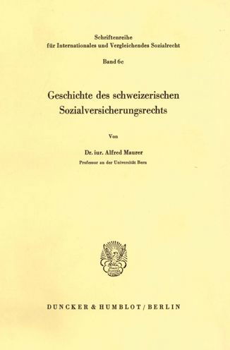 Cover for Maurer · Geschichte des schweizerischen S (Book) (1981)
