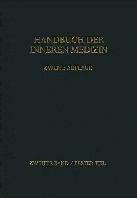 Cover for Von Bergmann Gustav Von Bergmann · Handbuch der inneren Medizin (Paperback Book) (1928)