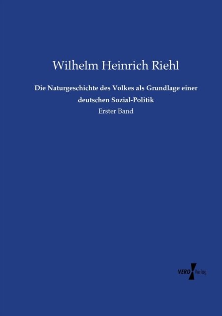 Cover for Riehl · Die Naturgeschichte des Volkes al (Bog) (2021)