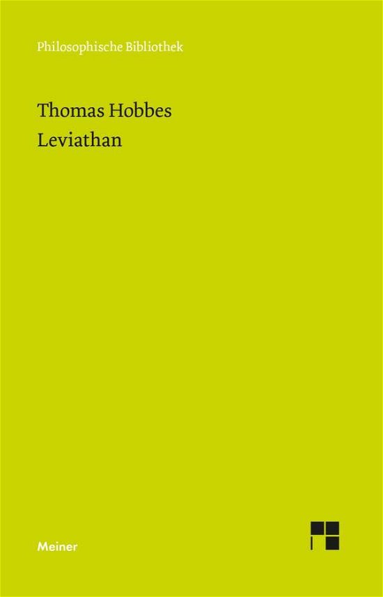 Cover for Thomas Hobbes · Philos.Bibl.0491 Hobbes.Leviathan (Book)