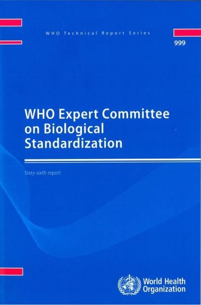 Cover for World Health Organization · WHO Expert Committee on Biological Standardization (PDF): Sixty-sixth Report (Pocketbok) (2016)