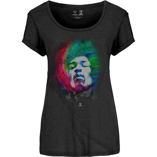 Cover for The Jimi Hendrix Experience · Jimi Hendrix Ladies T-Shirt: Galaxy (T-shirt) [size S] [Black - Ladies edition]