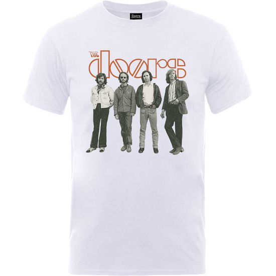 The Doors Unisex T-Shirt: Band Standing - The Doors - Gadżety - Merch Traffic - 5056170624992 - 