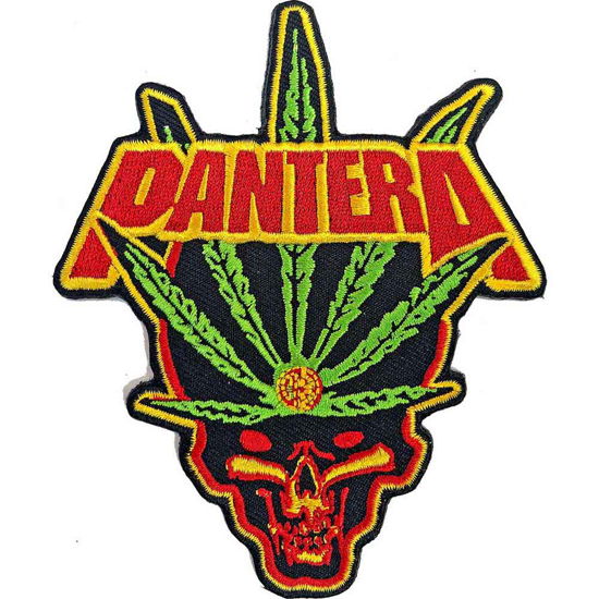 Pantera Woven Patch: Leaf Skull (Standard) - Pantera - Merchandise -  - 5056368641992 - 