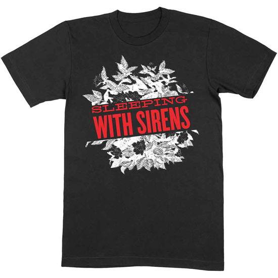Cover for Sleeping With Sirens · Sleeping With Sirens Unisex T-Shirt: Floral (T-shirt) [size S] [Black - Unisex edition]