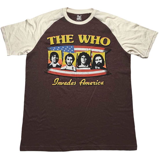 The Who Unisex Raglan T-Shirt: Invades America - The Who - Merchandise -  - 5056561071992 - 