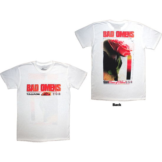 Cover for Bad Omens · Bad Omens Unisex T-Shirt: Flower (White) (Back Print) (T-shirt) [size S] (2025)