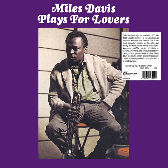 Plays For Lovers (Numbered Edition) (Clear Vinyl) - Miles Davis - Musik - DESTINATION MOON - 8055515234992 - 30. Juni 2023