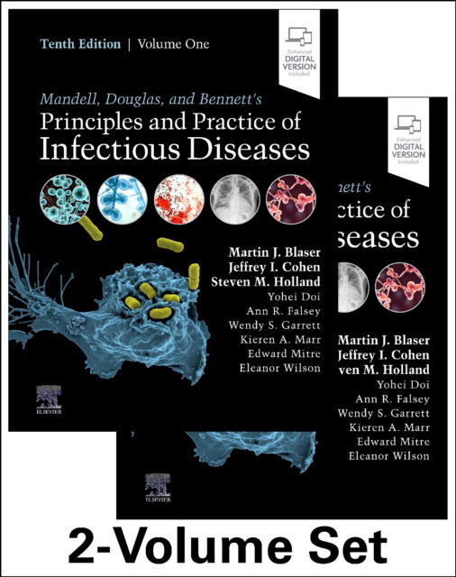 Cover for Mandell, Douglas, and Bennett's Principles and Practice of Infectious Diseases: 2-Volume Set (N/A) (2025)