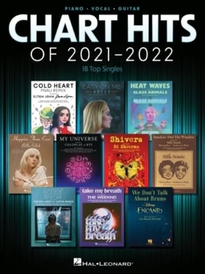 Chart Hits of 2021-2022: 18 Top Singles Arranged for Piano / Vocal / Guitar - Hal Leonard Publishing Corporation - Livros - Hal Leonard Publishing Corporation - 9781705160992 - 1 de abril de 2022
