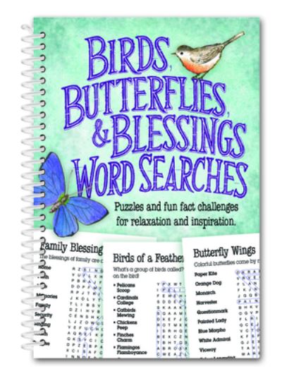 Cover for Product Concept Editors · Birds, Butterflies, and Blessings Word Search (Spiral Book) (2021)