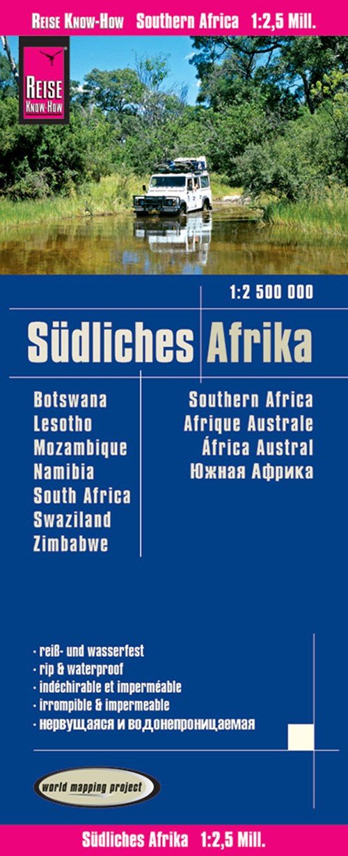 Cover for Reise Know-How · Southern Africa (1:2,500,000): Botswana, Lesotho, Mozambique, Namibia, Zimbabwe, South Africa, Swaziland (Landkart) (2020)