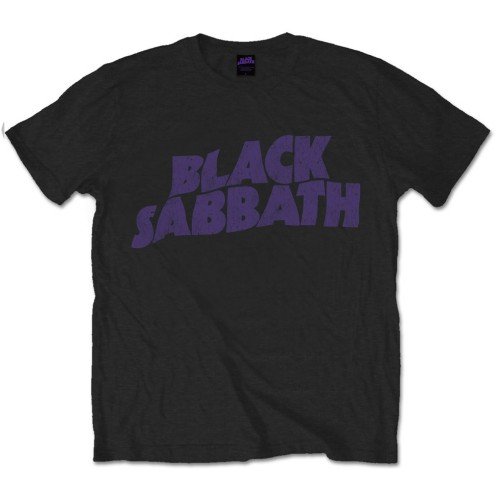Cover for Black Sabbath · Black Sabbath Unisex T-Shirt: Wavy Logo Vintage (CLOTHES) [size M] [Black - Unisex edition] (2013)