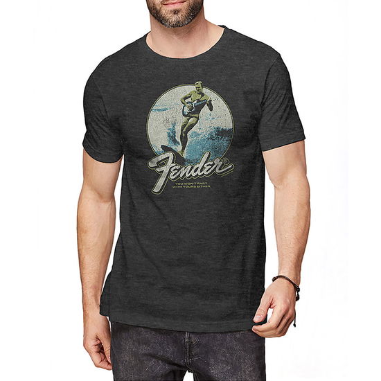 Cover for Fender · Fender Unisex T-Shirt: Surfer (Black) (T-shirt) [size S] [Black - Unisex edition] (2019)