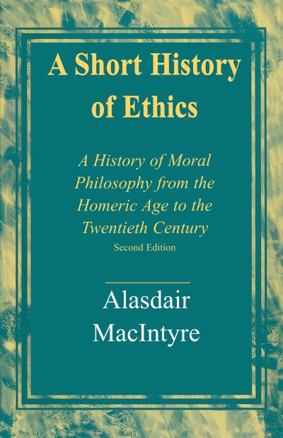 Cover for Alasdair MacIntyre · Short History of Ethics (N/A) (2022)