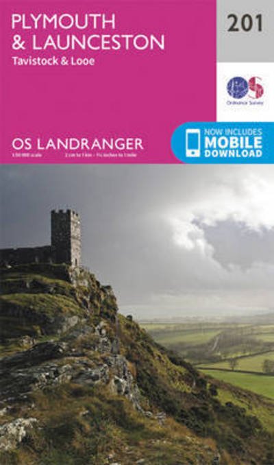 Cover for Ordnance Survey · Plymouth &amp; Launceston, Tavistock &amp; Looe - OS Landranger Map (Kartor) [February 2016 edition] (2016)