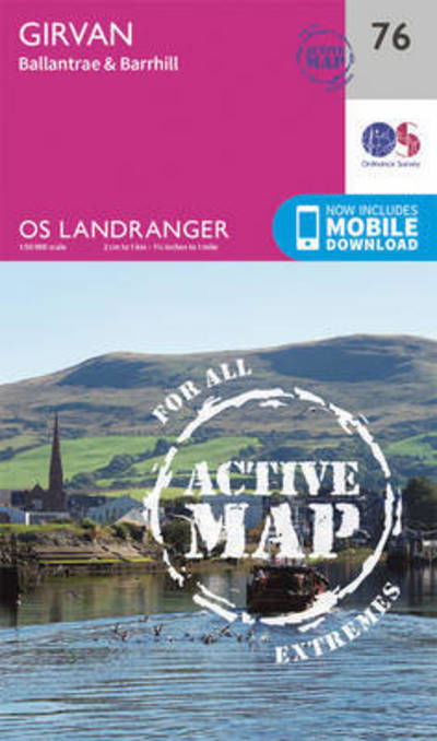 Cover for Ordnance Survey · Girvan, Ballantrae &amp; Barrhill - OS Landranger Active Map (Landkart) [February 2016 edition] (2016)