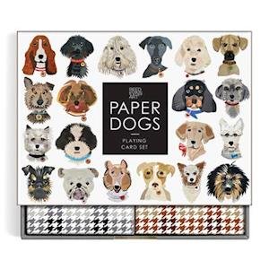 Paper Dogs Playing Card Set - Galison - Bøger - Galison - 9780735372993 - 23. juni 2022