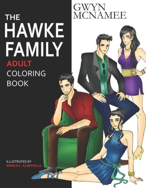 Cover for Gwyn McNamee · The Hawke Family Adult Coloring Book (Paperback Book) (2019)