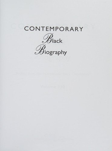 Cover for Gale · Contemporary Black Biography (Bok) (2016)
