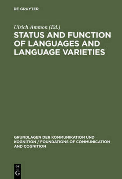 Cover for Ulrich Ammon · Status and Function of Languages and La (Book) (1989)