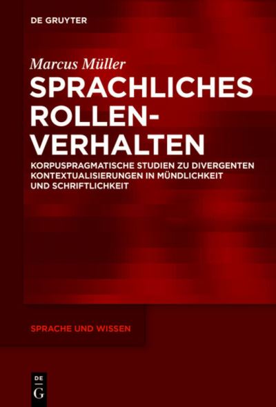 Cover for Marcus Muller · Sprachliches Rollenverhalten (Hardcover Book) (2015)