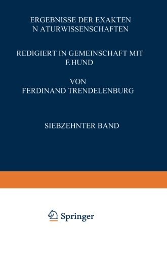 Cover for F Hund · Ergebnisse Der Exakten Naturwissenschaften: Siebzehnter Band - Springer Tracts in Modern Physics (Paperback Book) [1938 edition] (1938)