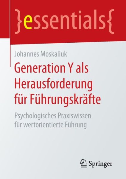 Cover for Moskaliuk · Generation Y als Herausforder (Book) (2016)