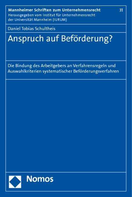 Cover for Schultheis · Anspruch auf Beförderung? (Book)