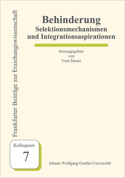 Cover for Julia / Oswald Melanie / Bü Roderburg · Behinderung - Selektionsmechanismen Und Integrationsaspirationen (Paperback Book) [German edition] (2003)