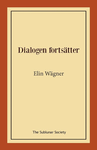 Cover for Elin Wägner · Dialogen fortsätter (Bok) (2020)