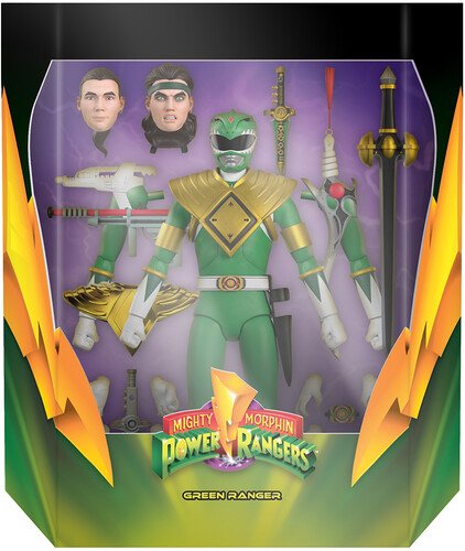 Power Rangers Ultimates! Wave 1 - Green Ranger · Mighty Morphin Power Rangers Ultimates Actionfigur (Legetøj) (2023)