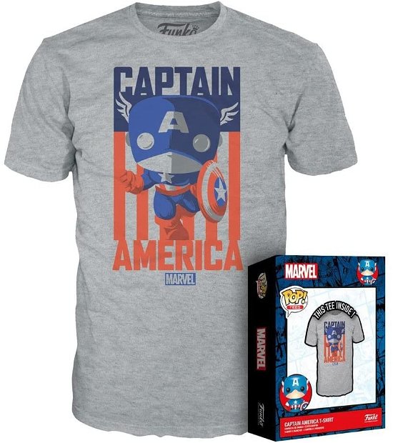 Captain America - T-shirt Pop - Marvel - Merchandise - Funko - 0889698633994 - 