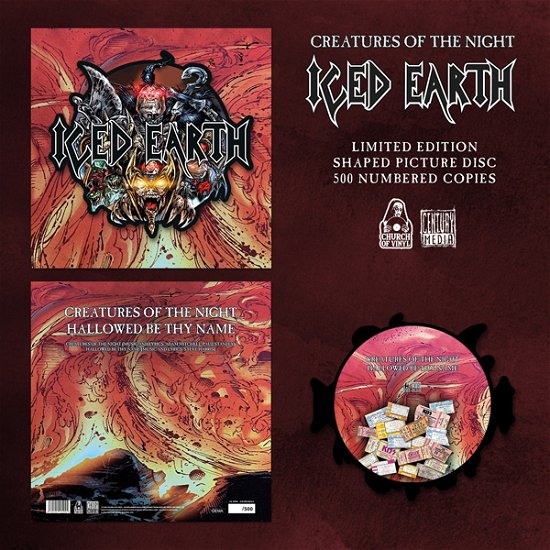 Cover for Iced Earth · Creatures of the Night (Shaped Picture Disc) (12&quot;) (2021)