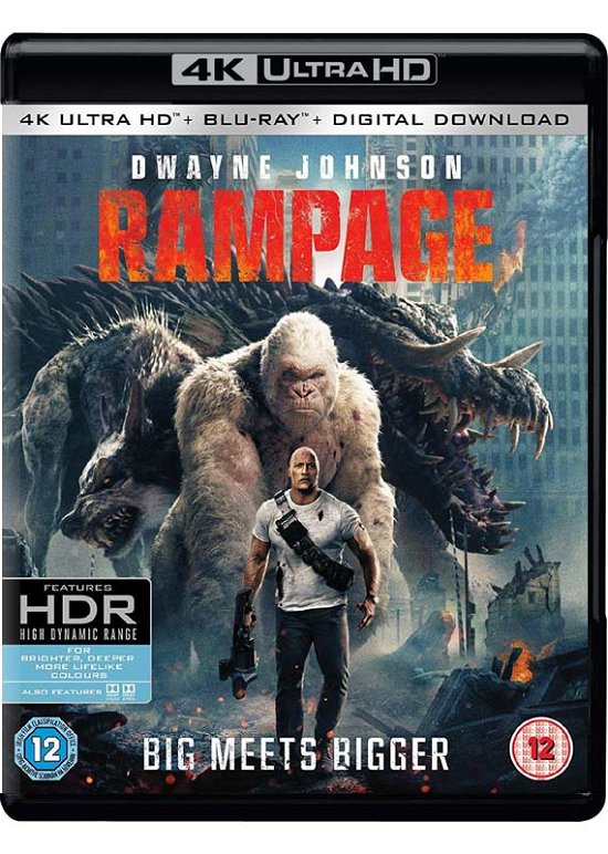Cover for Rampage (4k Blu-ray) · Rampage (4K UHD Blu-ray) (2018)