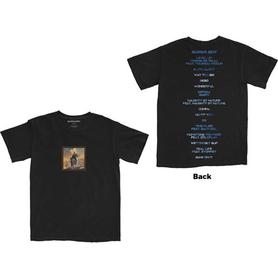 Burna Boy Unisex T-Shirt: Album Tracks (Back Print) - Burna Boy - Marchandise -  - 5056561006994 - 