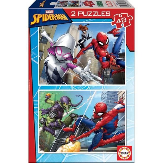 Cover for Marvel Spiderman · Marvel Spiderman - Puzzel (2 X 48 Stukjes) (MERCH)